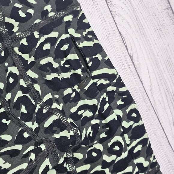 Sweaty Betty Green Leopard Power Leggings w/pocket Size XS 7/8 - Picture 5 of 7